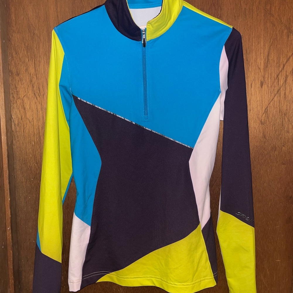 Spyder Colorblock Long Sleeve Zip Top